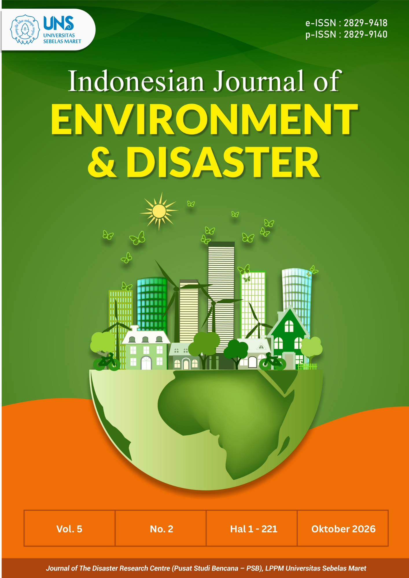 					View Vol. 5 No. 2 (2026): Indonesian Journal of Environment and Disaster
				